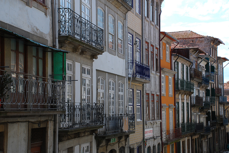Typical old houses in Porto, Portugal. Porto is the second-largest city in Portugal after Lisbonのeditorial素材