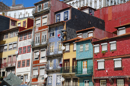 Typical old houses in Porto, Portugal. Porto is the second-largest city in Portugal after Lisbonのeditorial素材