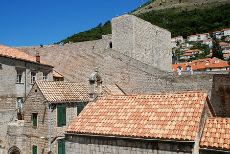 The city wall of Dubrovnik Croatiaの写真素材