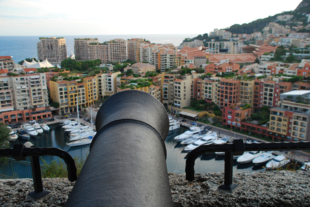 View of Fontvieille, Monaco. Fontvieille is the southernmost ward in the Principality of Monacoの写真素材