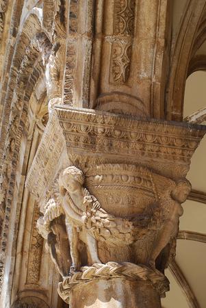 Pillars of the Rector's Palace in Dubrovnik Croatia. The Rector's Palace (Croatian: Kneev dvor) is a palace in the city of Dubrovnik that used to serve as the seat of the Rector of the Ragusa between the 14th century and 1808のeditorial素材