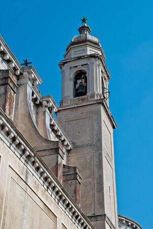 Venice, Italy: Tower of the church Santa Maria del Rosario, district Dorsoduroの写真素材