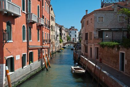 Venice, Italy: View of Canal Rio de S. Vio in Veniceの写真素材