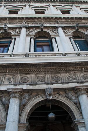 Venice, Italy: Facade of the the Procuracies, three connected buildings along the perimeter of Saint Mark's Squareの写真素材