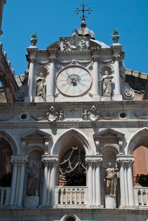 Venice, Italy: The Arco Foscari is in the courtyard of the Palazzo Ducaleの写真素材