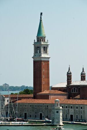 Venice, Italy: Church San Giorgio Maggiore, a 16th-century Benedictine church on the island of the same name in Veniceの写真素材