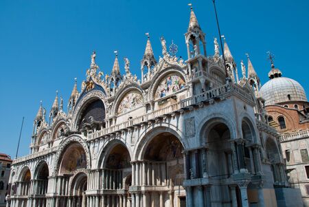 Venice, Italy: The Basilica of St Mark's (The Patriarchal Cathedral Basilica of Saint Mark)の写真素材
