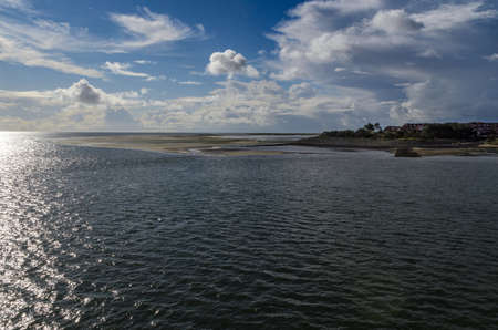 Wittduen, Schleswig-Holstein, North Friesland, Germany: coast and village of Wittduenの写真素材
