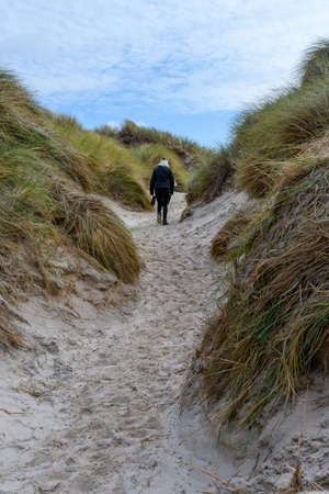 Landscape on Amrum, Germany. Amrum is one of the North Frisian Islands on the German North Sea coast, south of Sylt and west of Foehrの写真素材