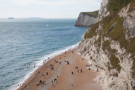 Durdle Door Beach in Dorset in the UKのeditorial素材