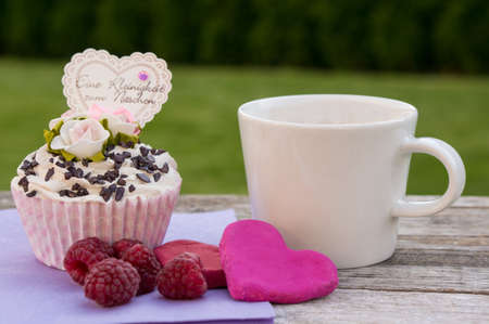 coffee party in my gardenの写真素材