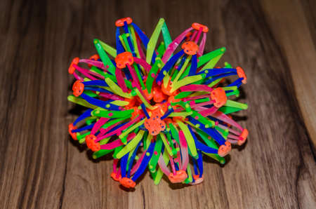 Children's toy molecule on the floor