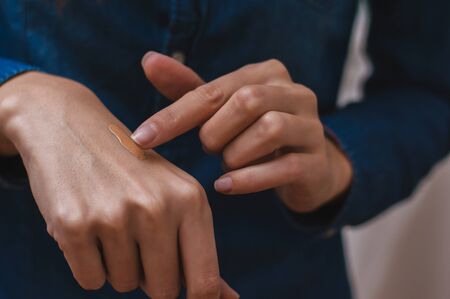 Testing powder.の写真素材