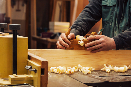Craftsman working in his workspace