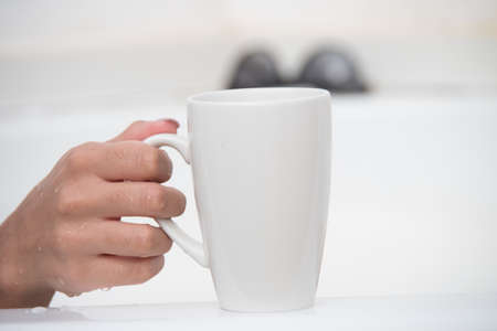 Empty Coffee Big Mug perfect for adの写真素材