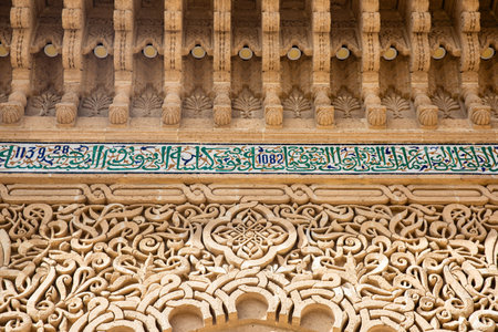 Detail of Alhambra palace in Granada, Andalusia, Spain