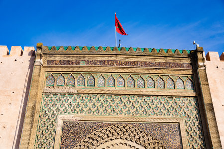 Architecture of Fez, Morocco. Fez is the capital and largest city of Morocco.の写真素材
