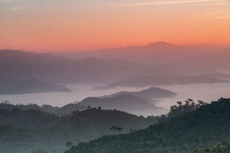 Summit of Monkluy  Hill, Tak province, Thailandの写真素材