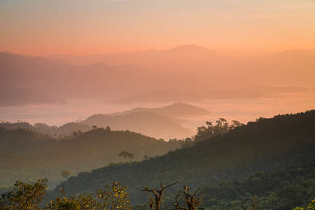 Summit of Monkluy  Hill, Tak province, Thailandの写真素材