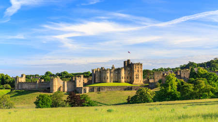 Alnwick Castle, a castle and stately home in Alnwick in the English county of Northumberland.のeditorial素材