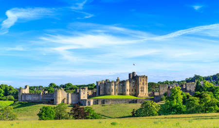 Alnwick Castle, a castle and stately home in Alnwick in the English county of Northumberland.のeditorial素材