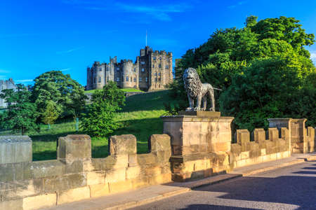 Alnwick Castle, a castle and stately home in Alnwick in the English county of Northumberland.のeditorial素材
