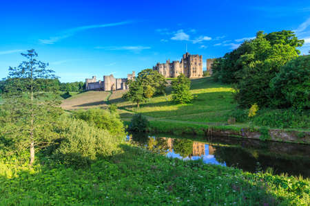 Alnwick Castle, a castle and stately home in Alnwick in the English county of Northumberland.のeditorial素材
