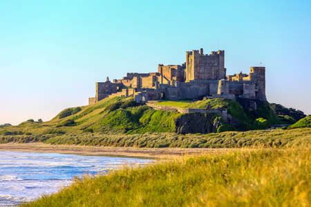 Bamburgh Castle, North East Coast of England, taken in long exposure shutter.のeditorial素材