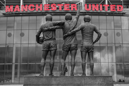 MANCHESTER, ENGLAND - July 6, 2014  : Old Trafford stadium is base to Manchester United,  the world famous football teams.のeditorial素材