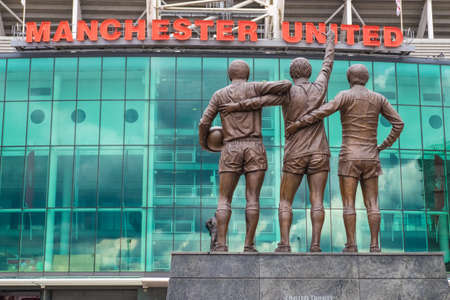 MANCHESTER, ENGLAND - July 6, 2014  : Old Trafford stadium is base to Manchester United,  the world famous football teams.のeditorial素材