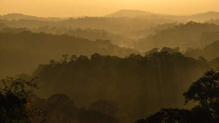 Panorama View after sunrise at Nam Nao National Park in Thailand.