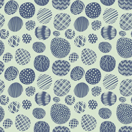 seamless pattern of texture circles, polka dots. for fabric, wrapping paper, needlework, printingの写真素材