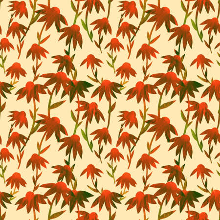 Seamless pattern with flowers. creative floral texture. Great for fabric, textileの写真素材