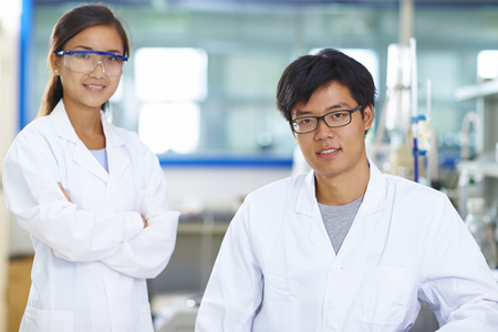 Portrait of Laboratory Scientist in the lab Looking at cameraの写真素材