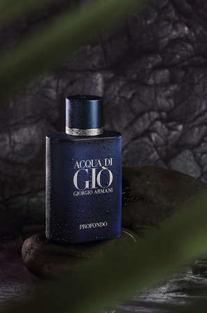 ARMANI Acqua Di Gio Profondo Eau de Parfum, January 2022, Vitoria Gasteiz, Spainのeditorial素材