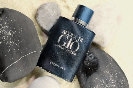ARMANI Acqua Di Gio Profondo Eau de Parfum, January 2022, Vitoria Gasteiz, Spainのeditorial素材