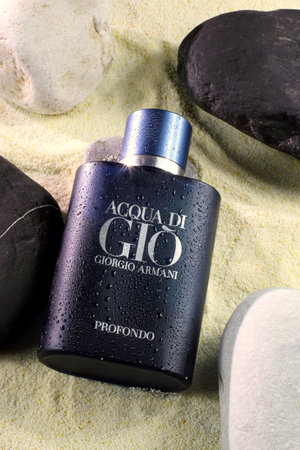 ARMANI Acqua Di Gio Profondo Eau de Parfum, January 2022, Vitoria Gasteiz, Spainのeditorial素材