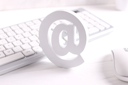 At mail icon, email symbol for mailing addressの写真素材