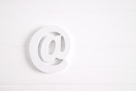 At mail icon, email symbol for mailing addressの写真素材