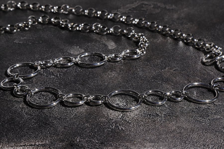 Silver chain belt for woman dress, clothes accessories