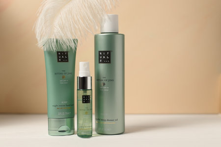 Rituals cosmetic label, ritual of Jing for sleep, Vitoria-Gasteiz, Spain, 22 of May 2023のeditorial素材