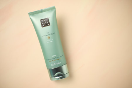 Rituals cosmetic label, ritual of Jing for sleep, Vitoria-Gasteiz, Spain, 22 of May 2023のeditorial素材