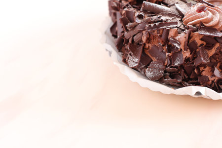 Cake of chocolate, cocoa cream pie