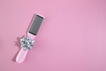 Pedicure foot peeler, peeling set with Christmas decorationの写真素材