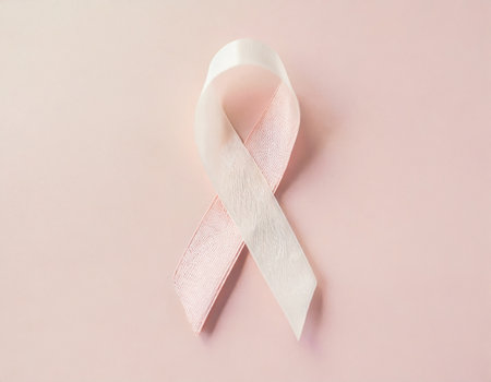Ribbon sign, cancer world day fight symbolの素材