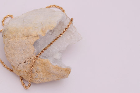 Jewelry chain of gold, golden luxury accessoryの写真素材