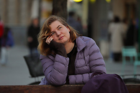 Solo travel, young female tourist, woman with a backpack traveling in Europe, Spain