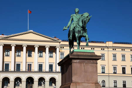 The Royal Palace (Slottet) in Oslo, the capital of Norwayのeditorial素材