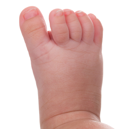 Foot of a little babyの写真素材