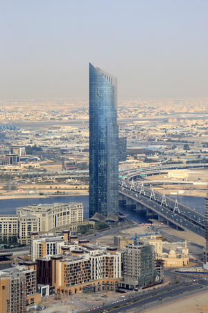 Dubai D1 Tower aerial view photography UAEのeditorial素材